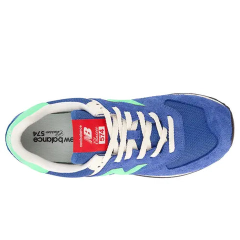 New Balance 574 Blue / Lime Green U574BSC