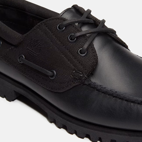 Authentic Boat Shoe Black | Blackout Full Grain