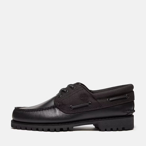 Authentic Boat Shoe Black | Blackout Full Grain