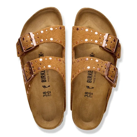 Arizona Rivet Suede Leather Mink