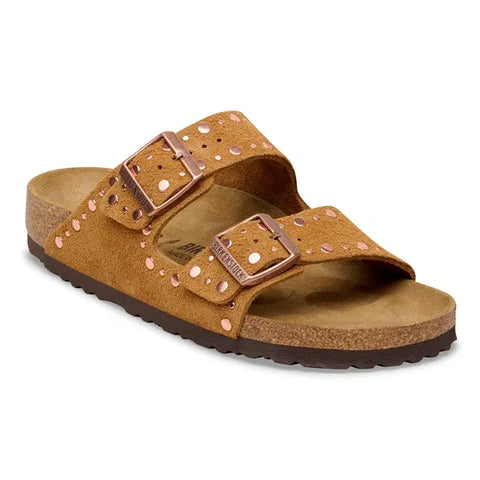 Arizona Rivet Suede Leather Mink