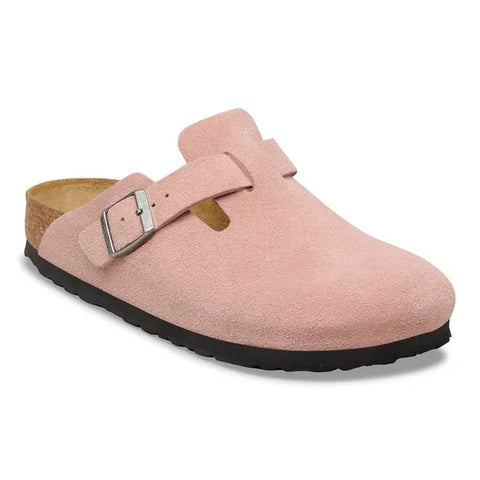 Boston Suede Leather Pink Clay