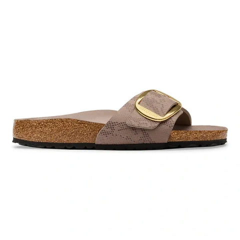 Madrid Big Buckle Python Gray Taupe