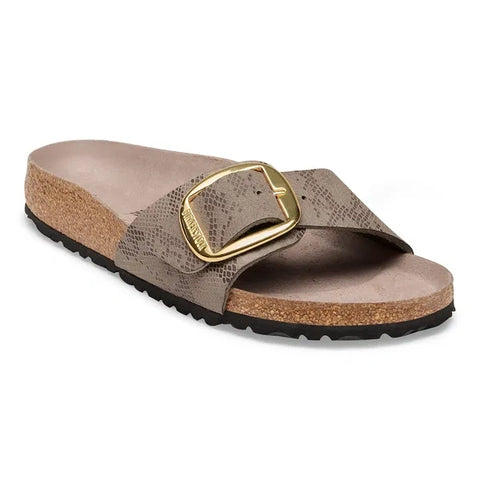 Madrid Big Buckle Python Gray Taupe