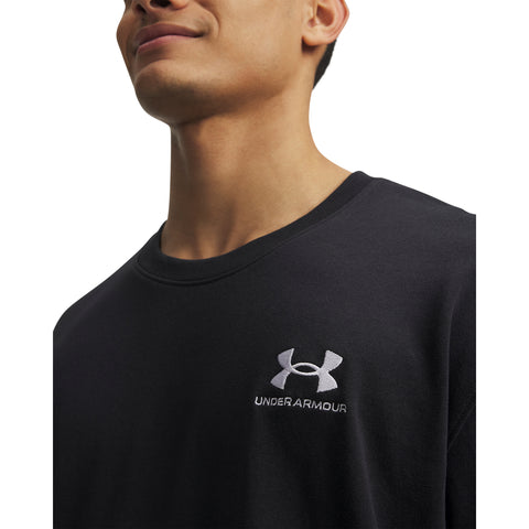 UA M Logo Emb Heavyweight SS Schwarz