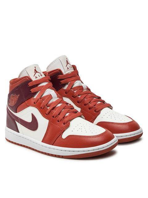 Air Jordan 1 Mid Dusty Peach | Night Maroon