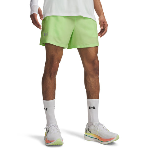 UA Launch 5 Shorts Lumos Lime | Reflective